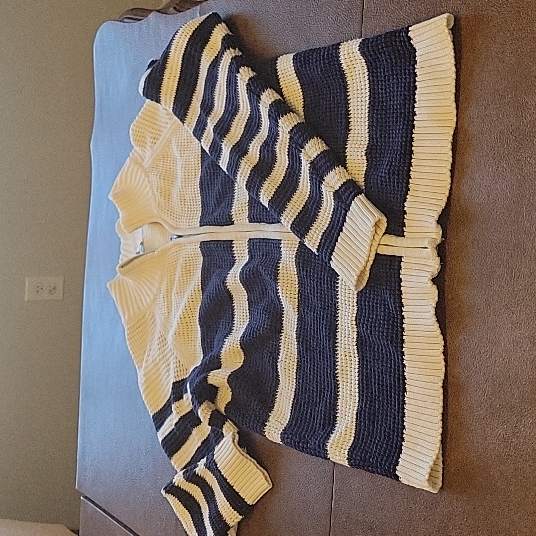 Talbots Large Zipper Front Sweater.
